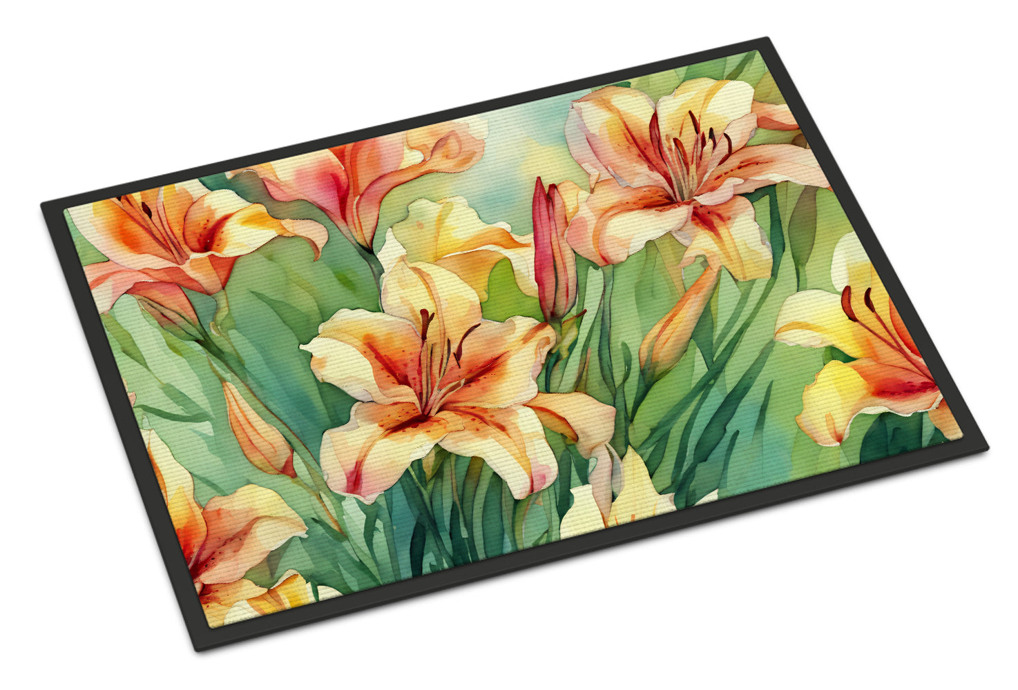 Buy this Utah Sego Lilies in Watercolor Indoor or Outdoor Mat 24x36