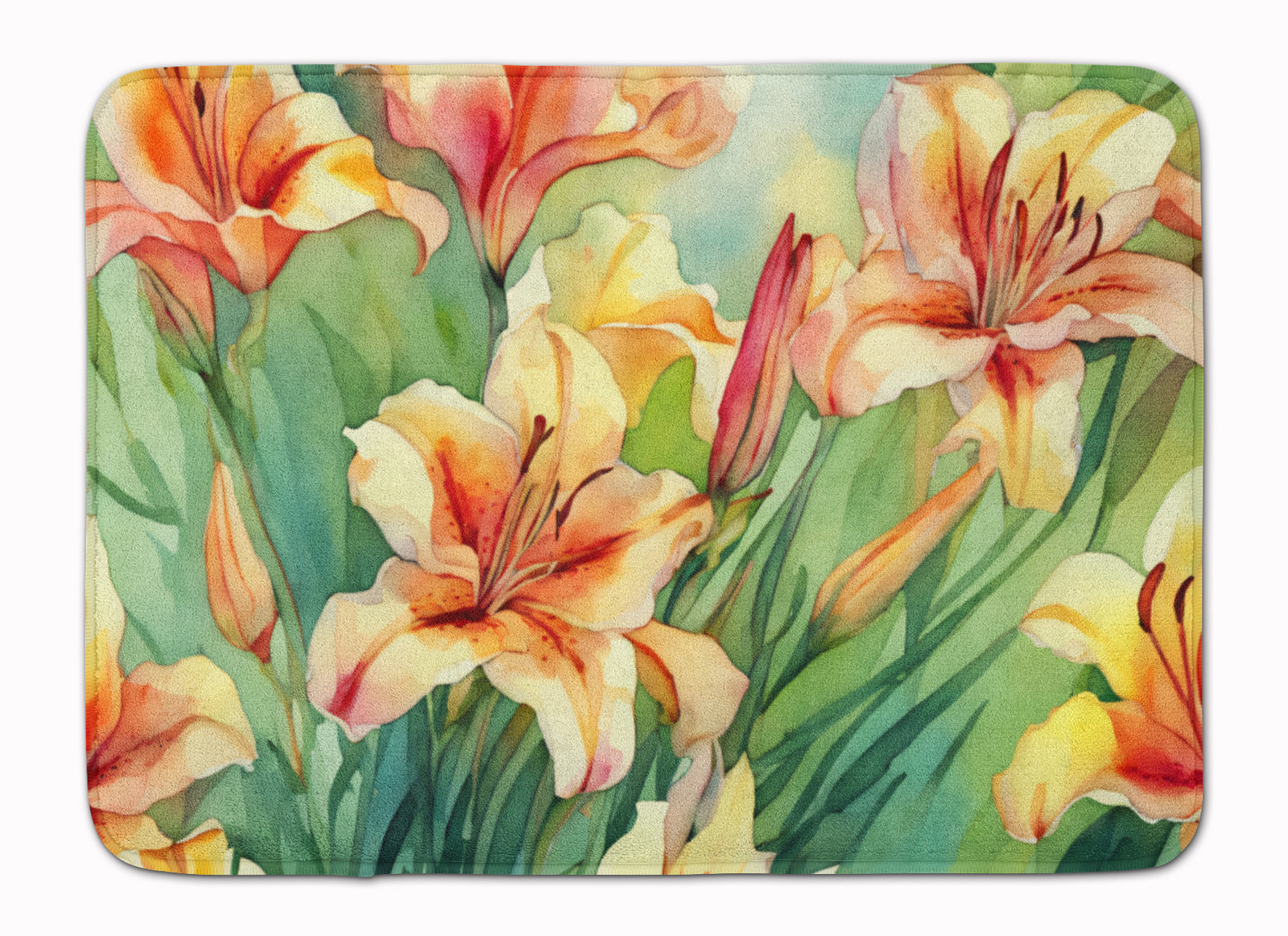 Buy this Utah Sego Lilies in Watercolor Memory Foam Kitchen Mat