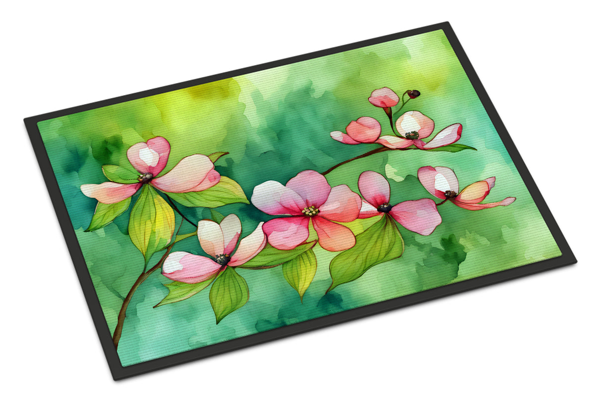 Buy this Virginia American Dogwood in Watercolor Doormat 18x27