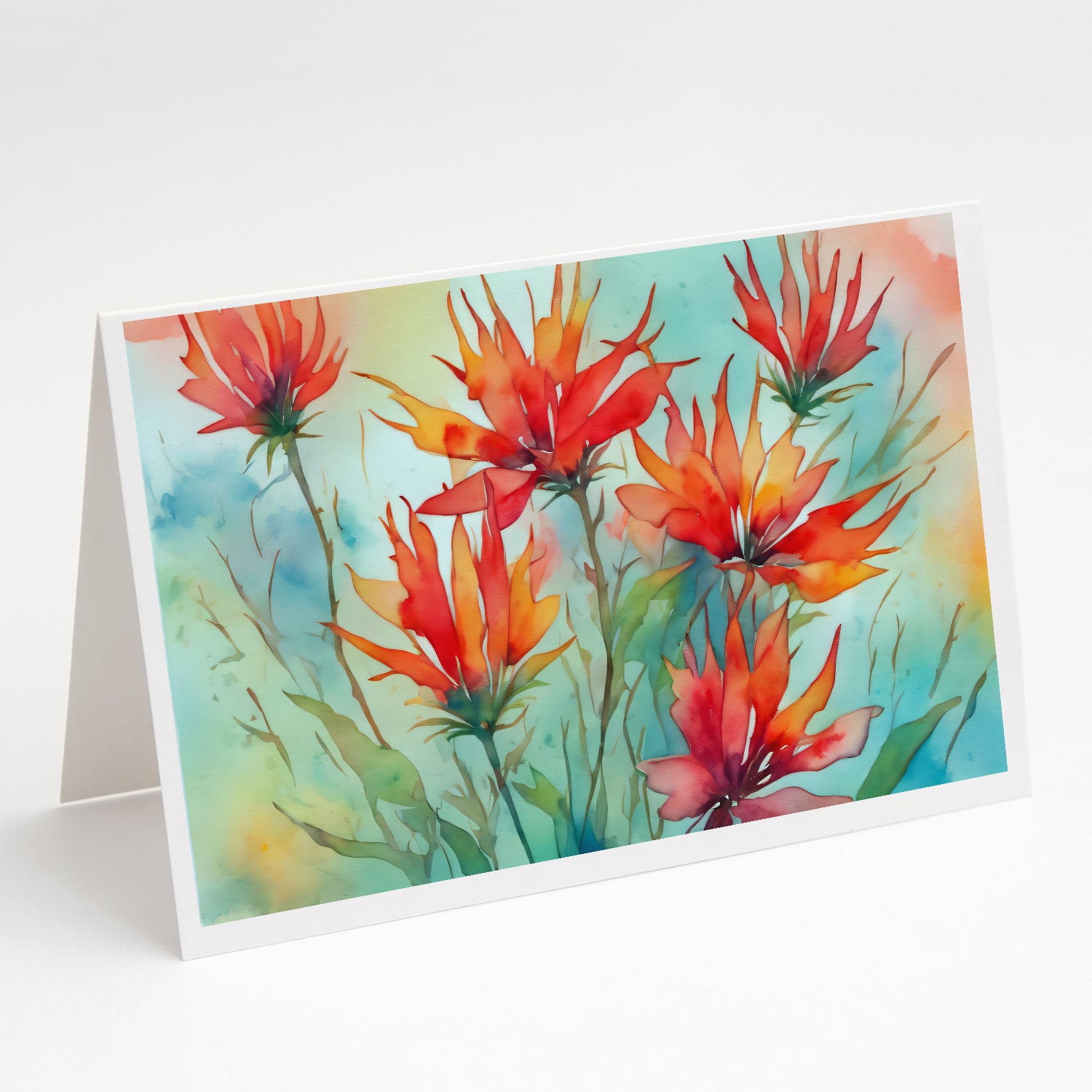 Buy this Wyoming Indian Paintbrush in Watercolor Greeting Cards and Envelopes Pack of 8