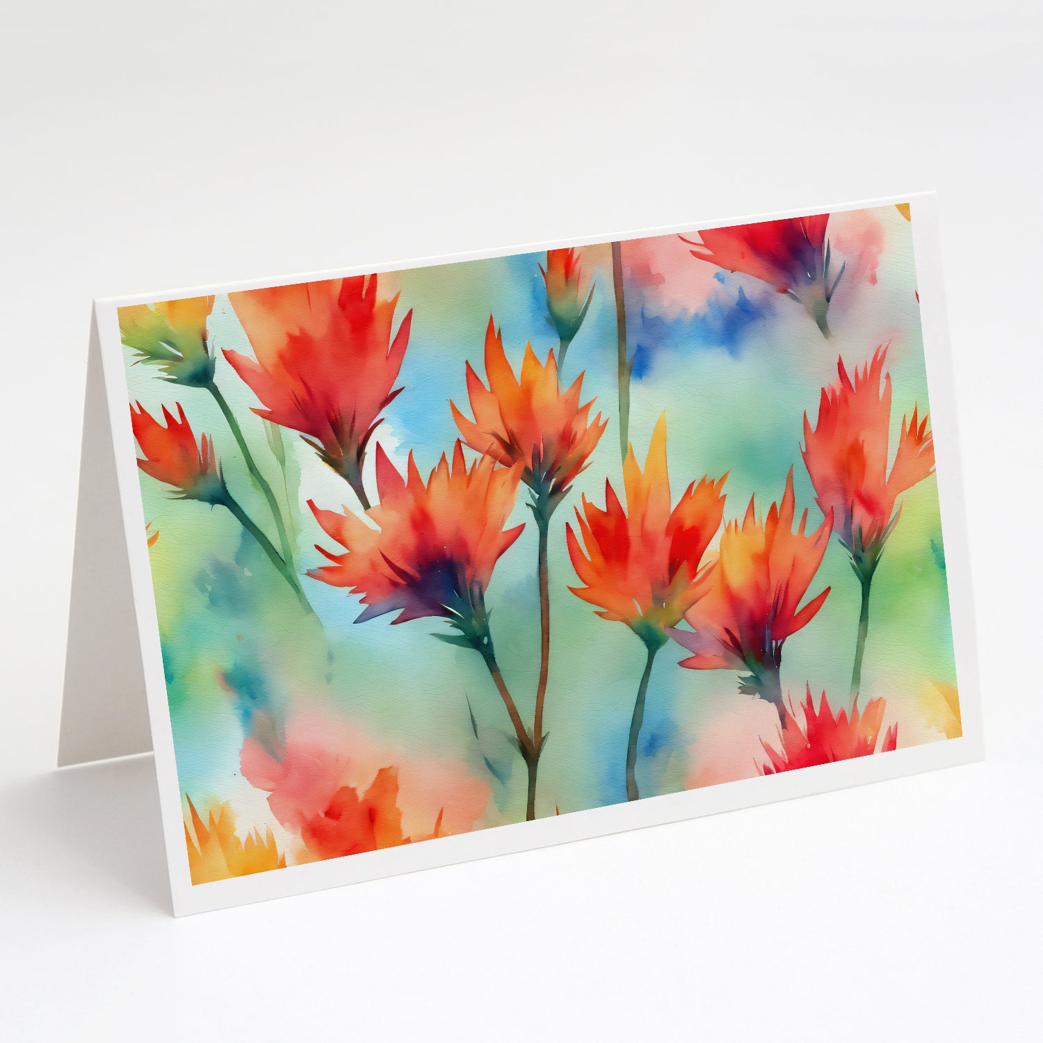 Buy this Wyoming Indian Paintbrush in Watercolor Greeting Cards and Envelopes Pack of 8