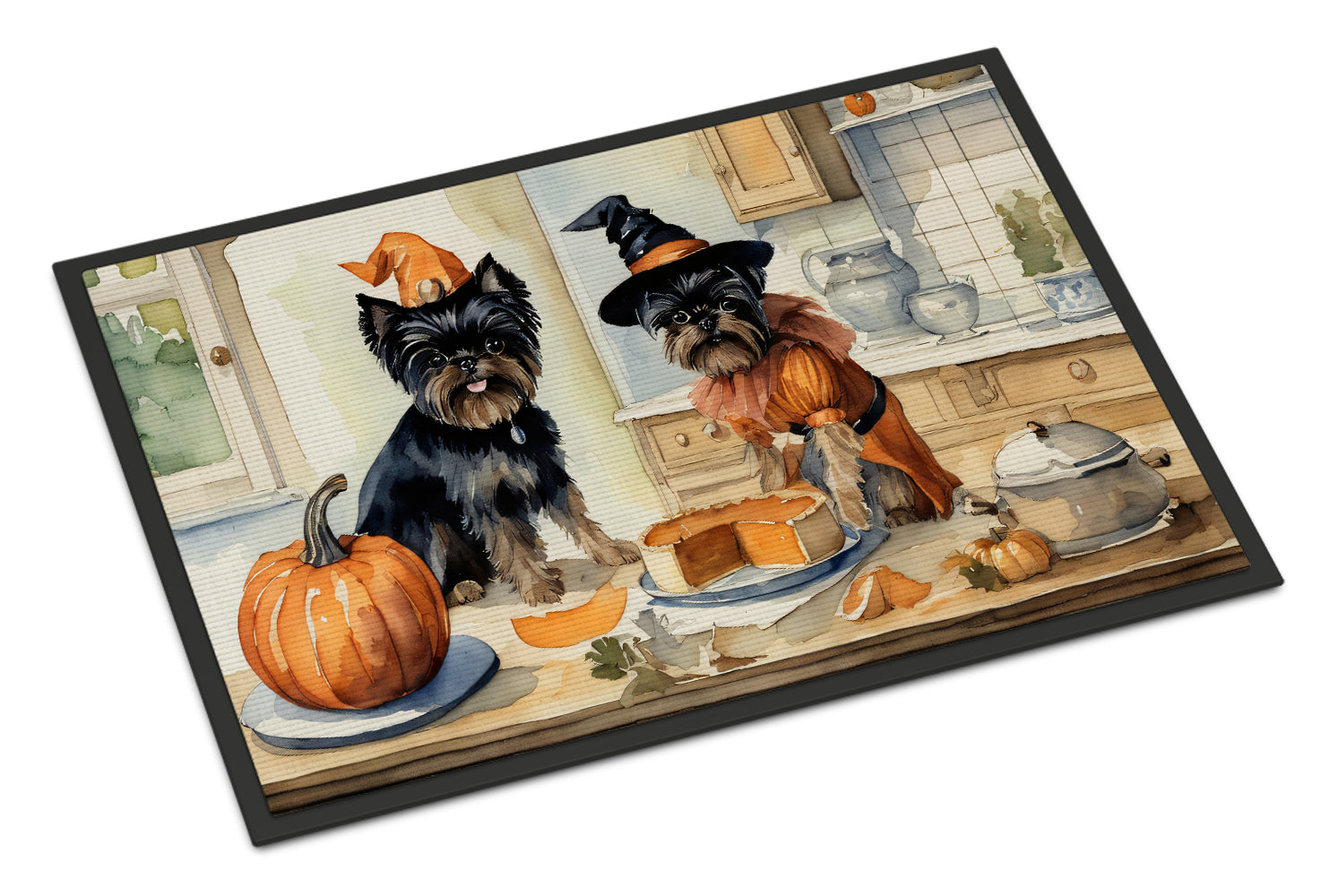 Buy this Affenpinscher Fall Kitchen Pumpkins Indoor or Outdoor Mat 24x36