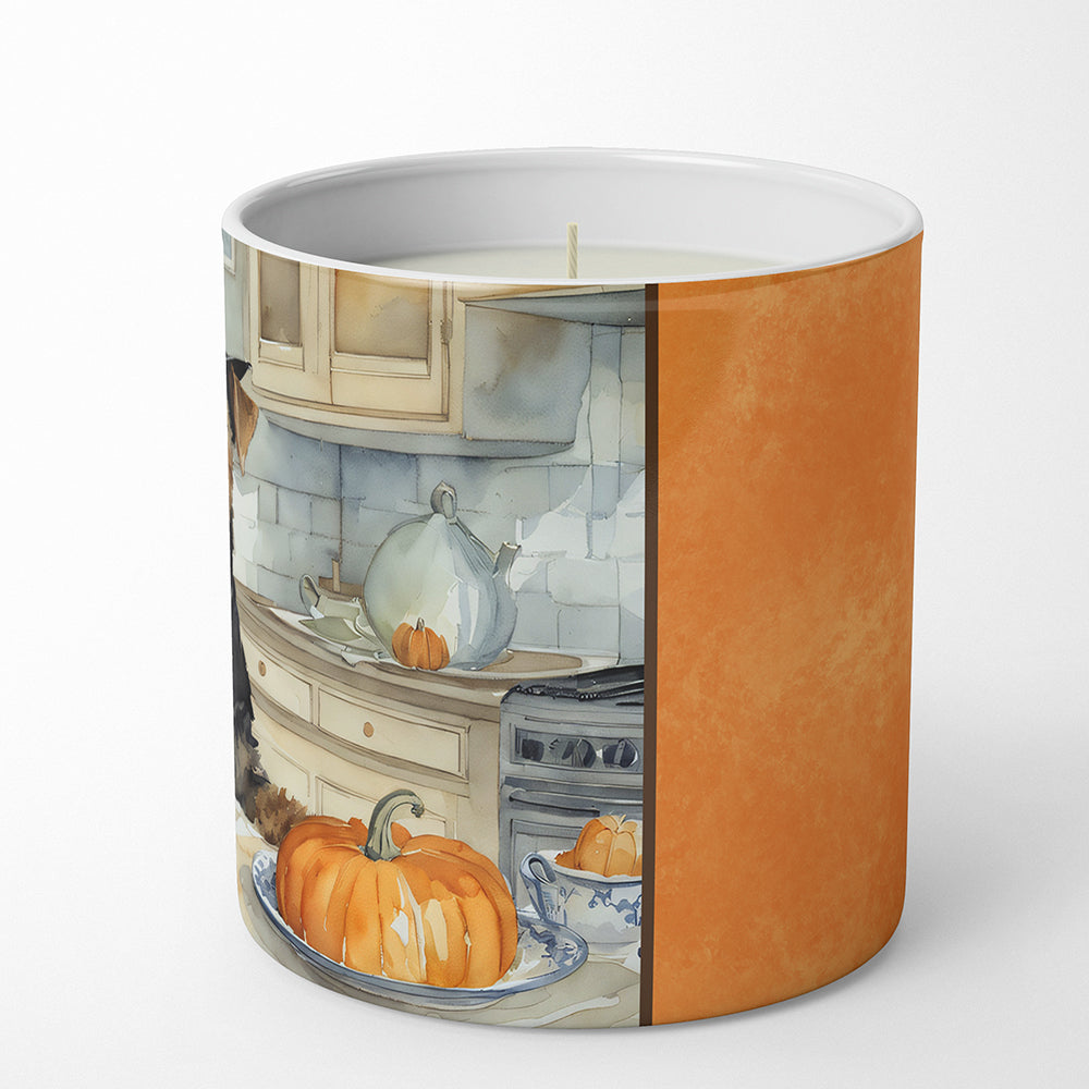 Airedale Terrier Fall Kitchen Pumpkins Decorative Soy Candle  the-store.com.