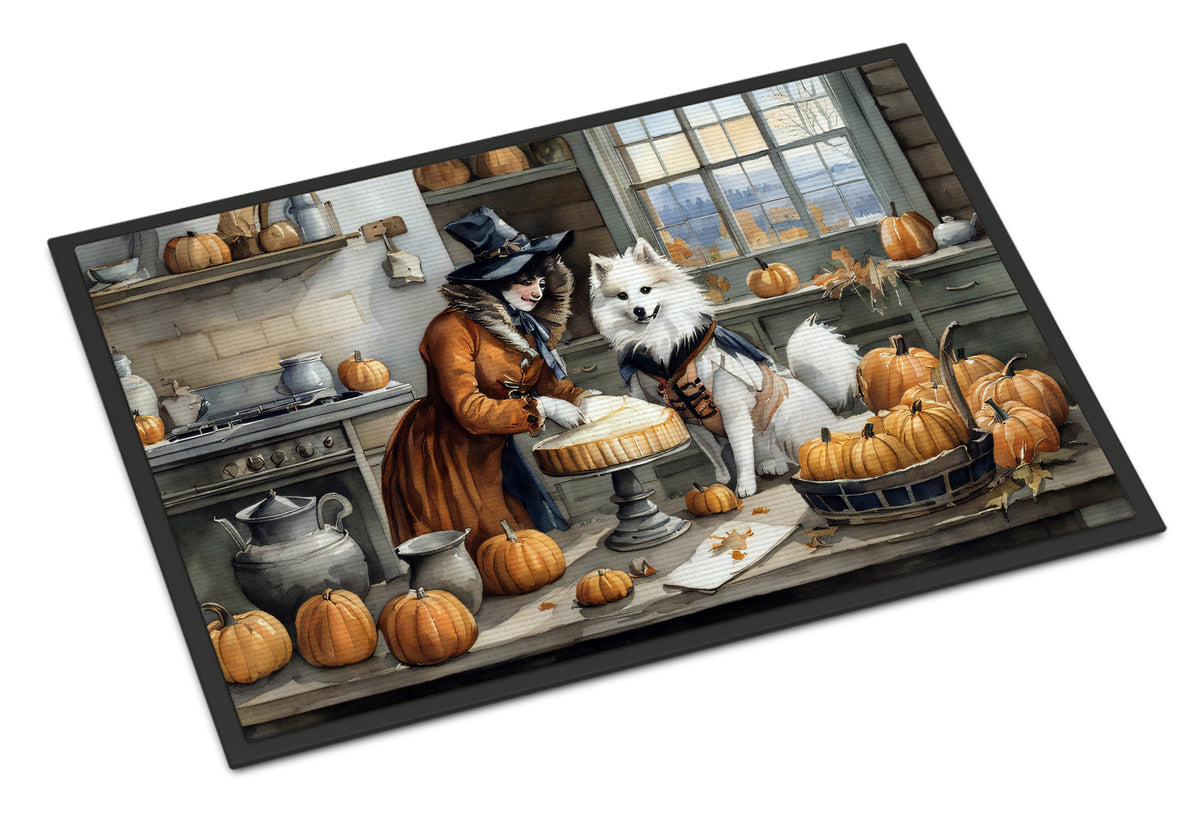 Buy this American Eskimo Fall Kitchen Pumpkins Doormat 18x27