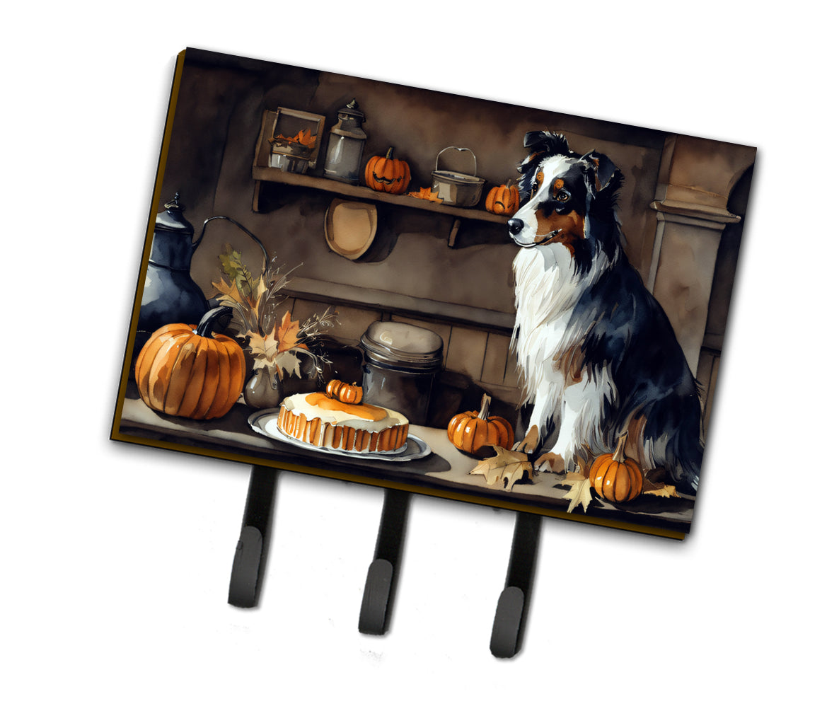 Buy this Australian Shepherd Fall Kitchen Pumpkins Leash or Key Holder