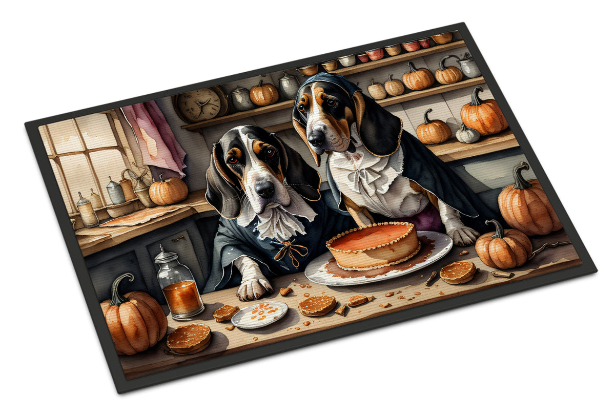 Buy this Basset Hound Fall Kitchen Pumpkins Indoor or Outdoor Mat 24x36