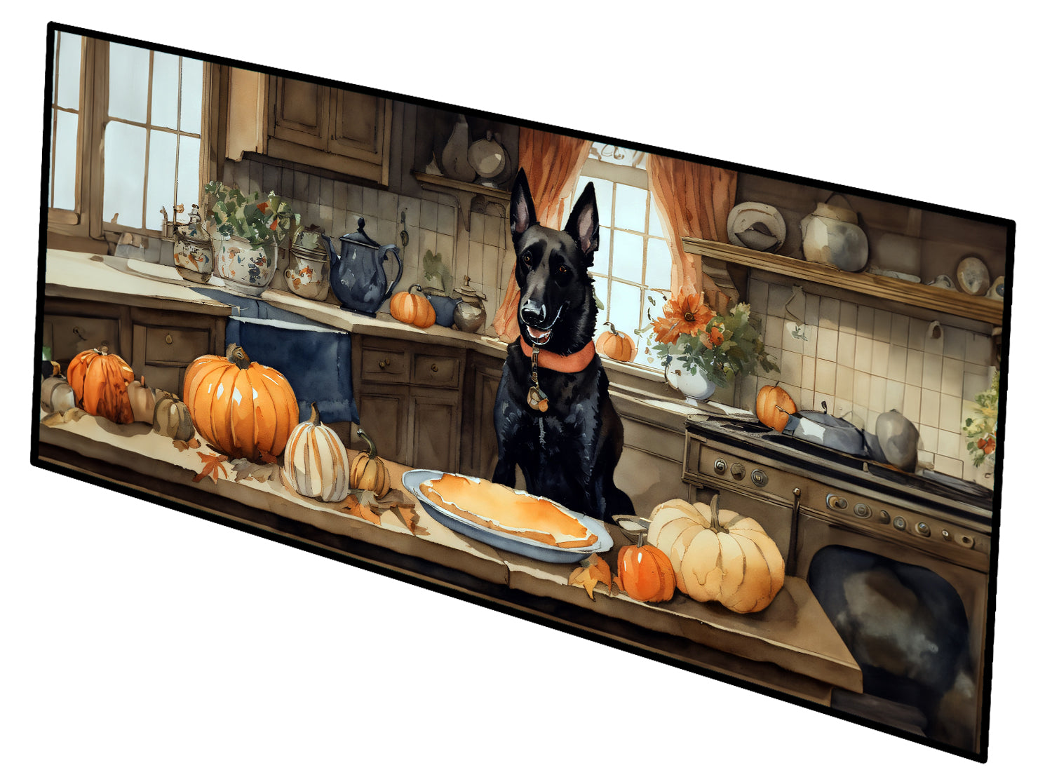 Buy this Belgian Malinois Fall Kitchen Pumpkins Runner Mat 28x58