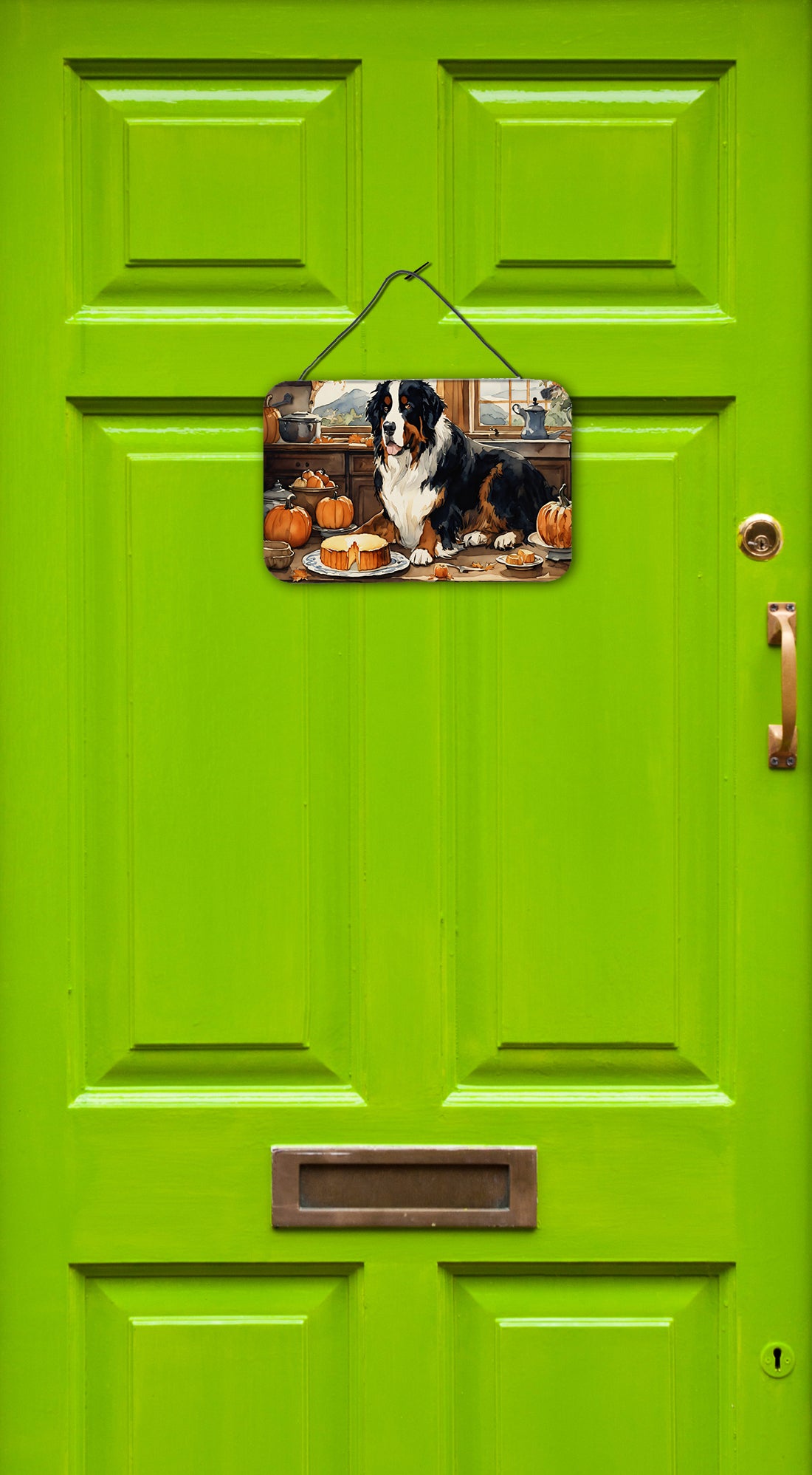 Bernese Mountain Dog Fall Kitchen Pumpkins Wall or Door Hanging Prints  the-store.com.