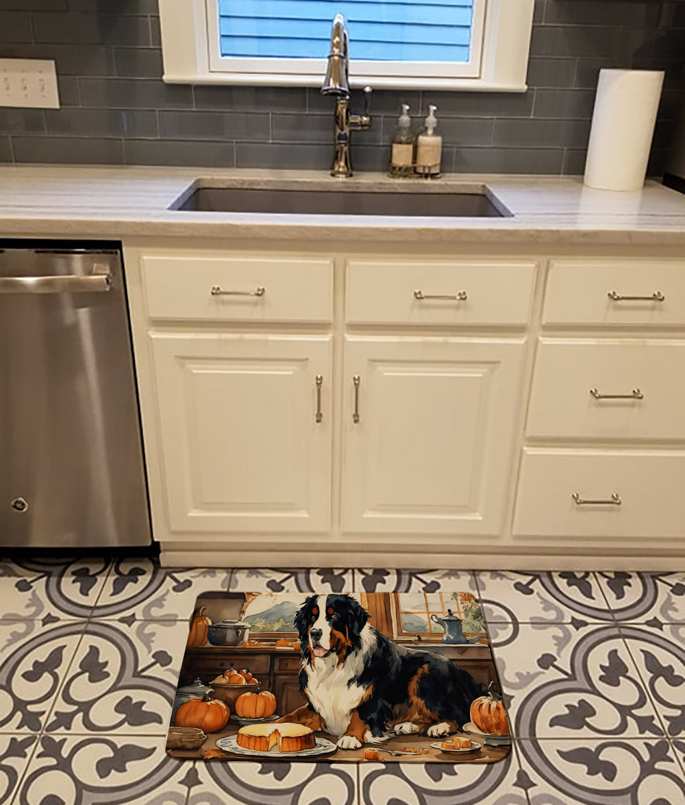 Buy this Bernese Mountain Dog Fall Kitchen Pumpkins Memory Foam Kitchen Mat