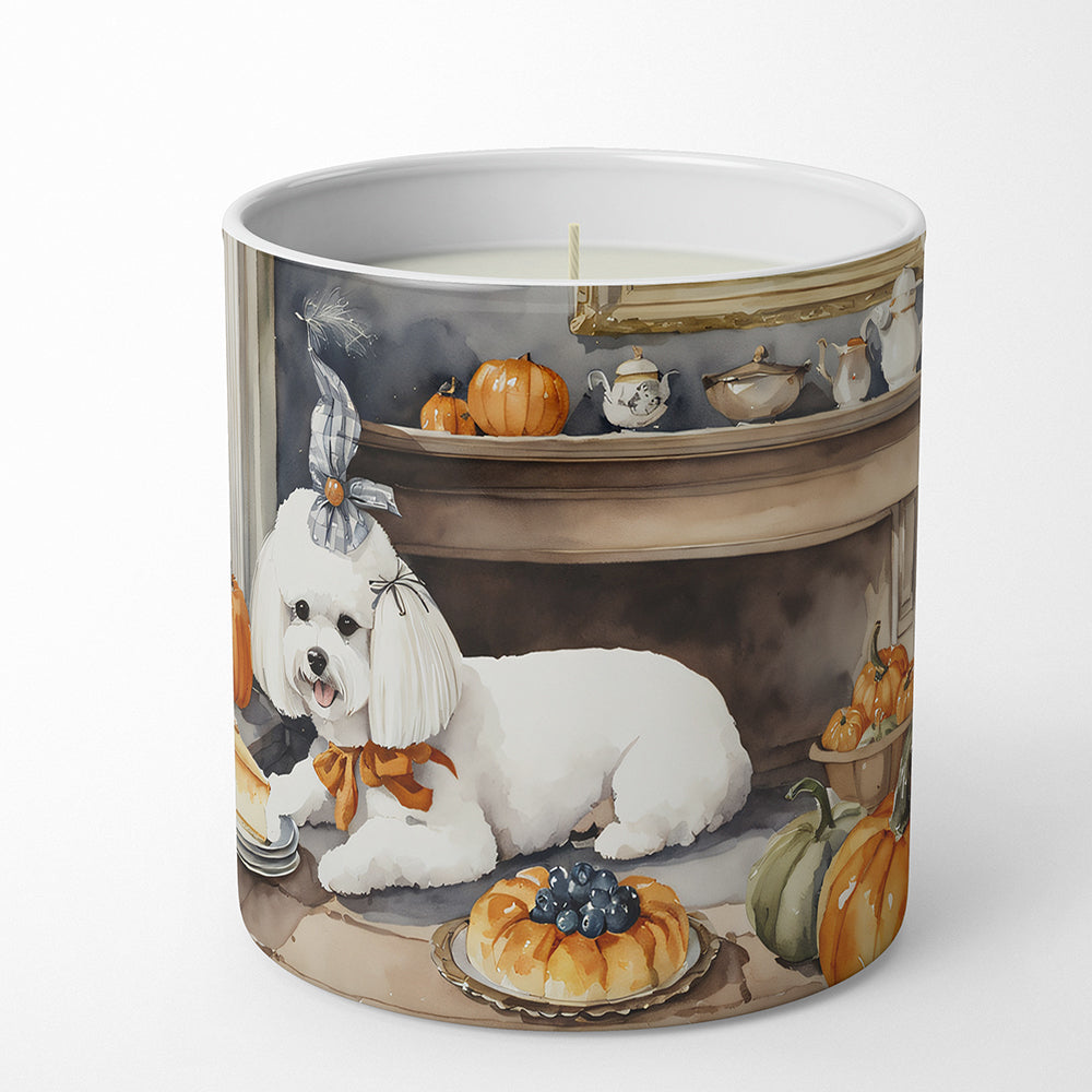 Buy this Bichon Frise Fall Kitchen Pumpkins Decorative Soy Candle