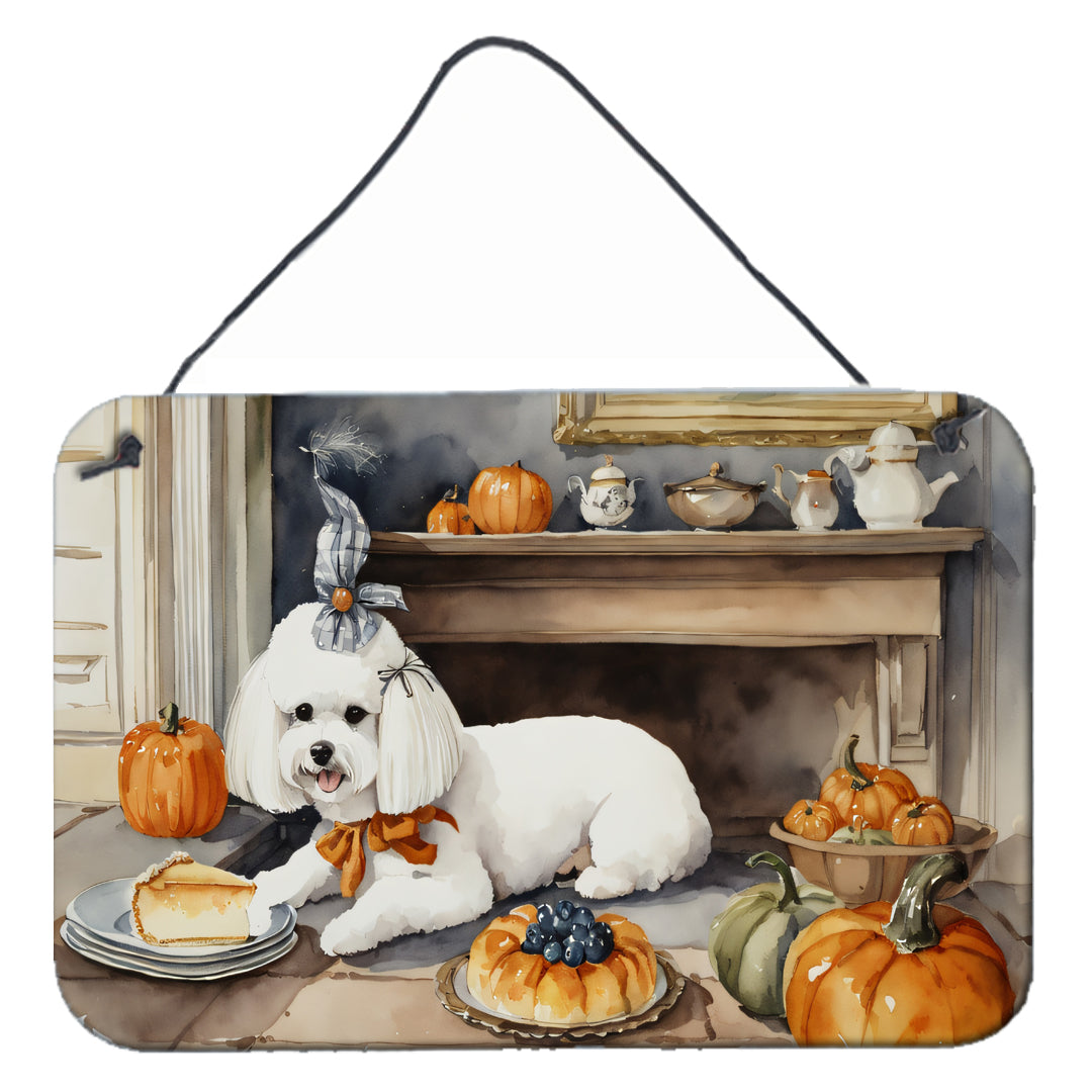 Buy this Bichon Frise Fall Kitchen Pumpkins Wall or Door Hanging Prints