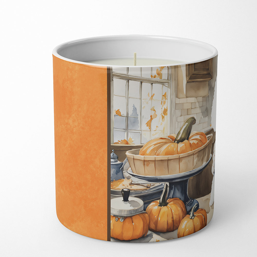 Bichon Frise Fall Kitchen Pumpkins Decorative Soy Candle  the-store.com.