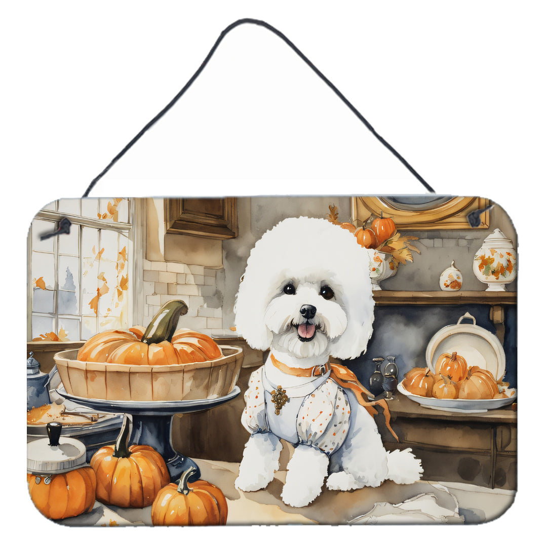 Buy this Bichon Frise Fall Kitchen Pumpkins Wall or Door Hanging Prints