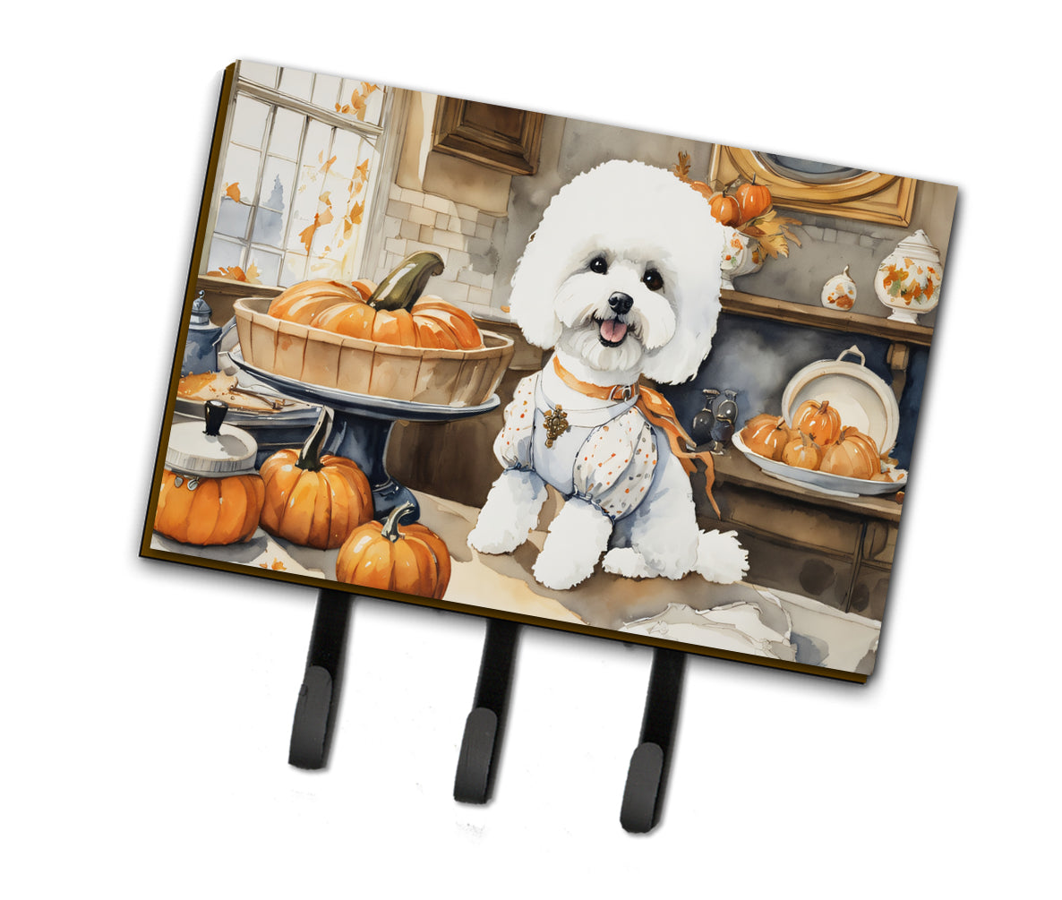 Buy this Bichon Frise Fall Kitchen Pumpkins Leash or Key Holder