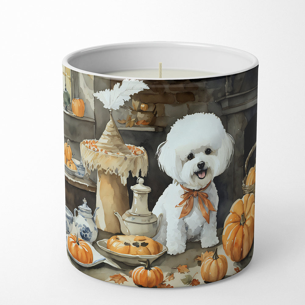 Buy this Bichon Frise Fall Kitchen Pumpkins Decorative Soy Candle