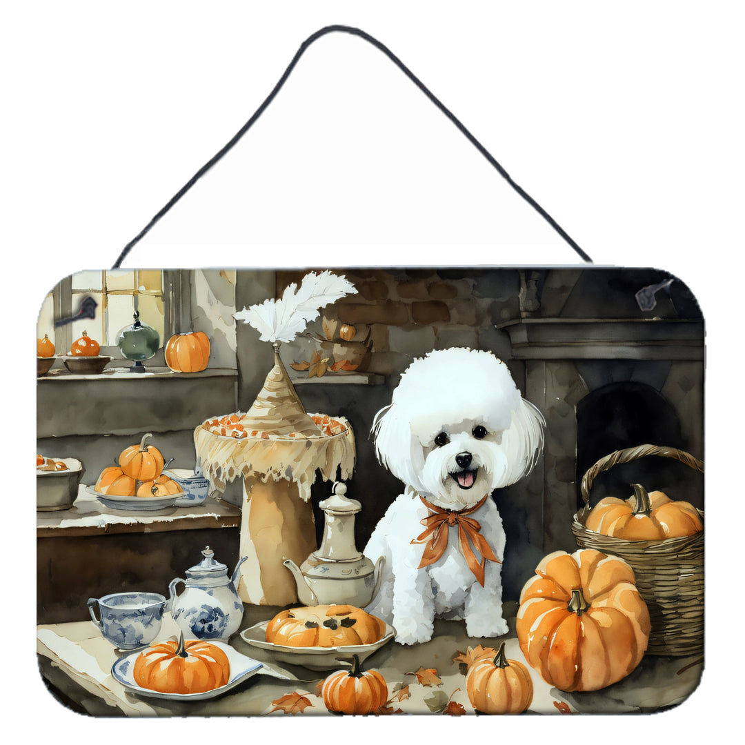 Buy this Bichon Frise Fall Kitchen Pumpkins Wall or Door Hanging Prints