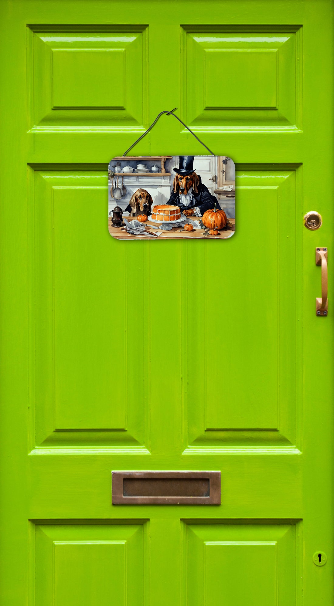 Bloodhound Fall Kitchen Pumpkins Wall or Door Hanging Prints  the-store.com.