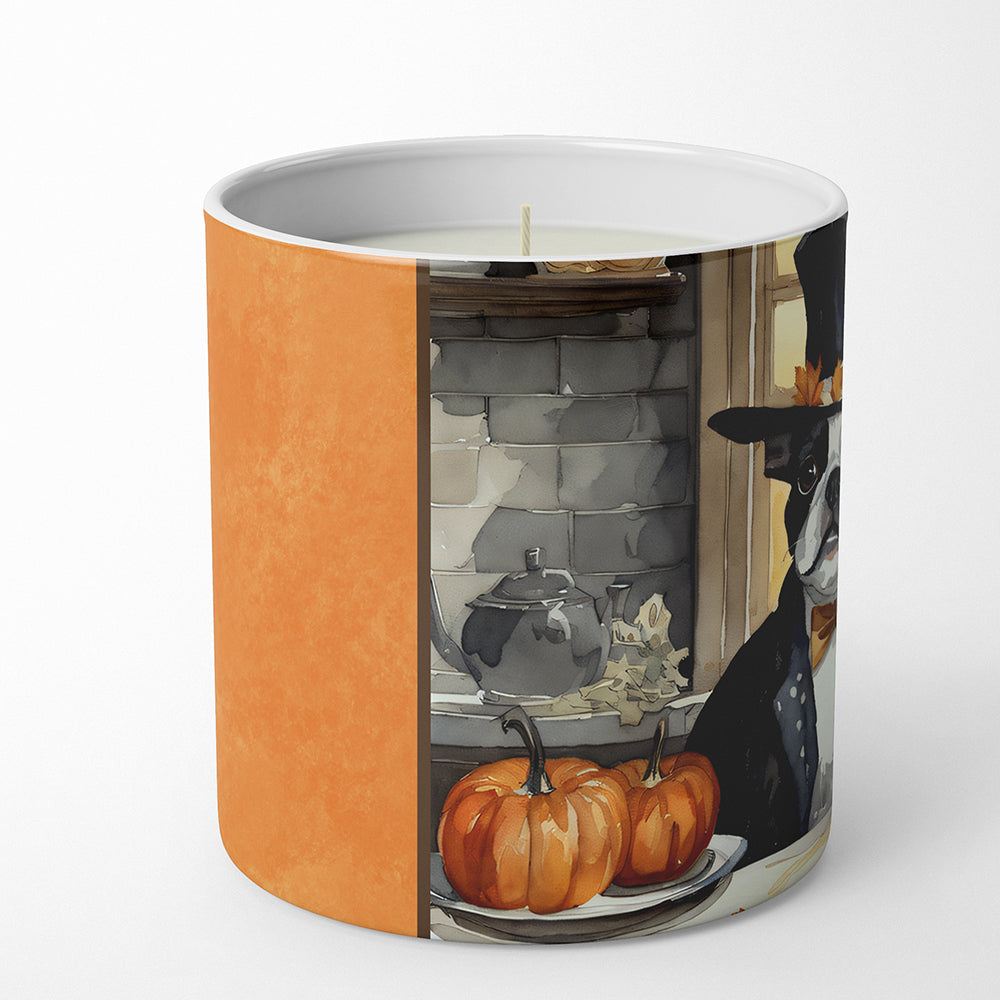 Boston Terrier Fall Kitchen Pumpkins Decorative Soy Candle