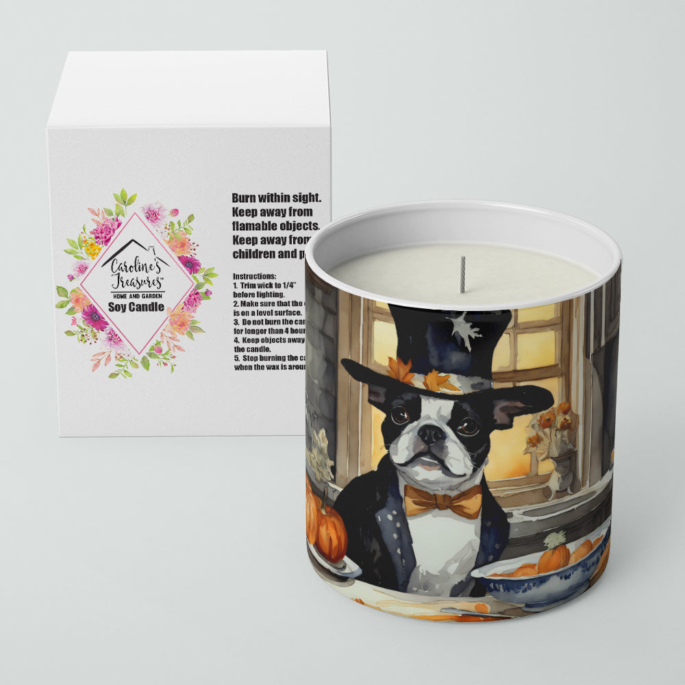 Boston Terrier Fall Kitchen Pumpkins Decorative Soy Candle  the-store.com.