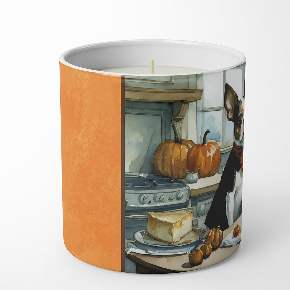 Buy this Boston Terrier Fall Kitchen Pumpkins Decorative Soy Candle