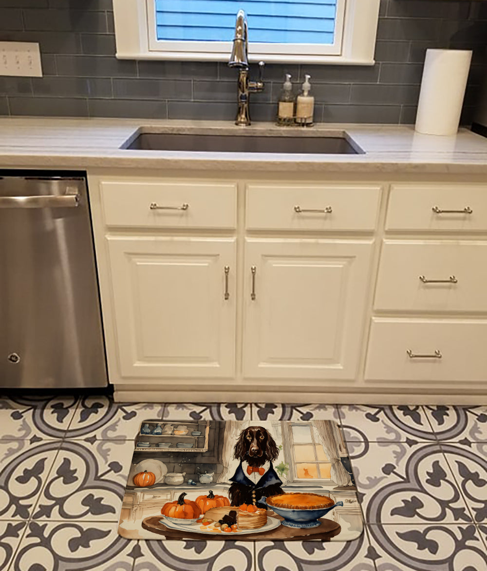 Buy this Boykin Spaniel Fall Kitchen Pumpkins Memory Foam Kitchen Mat