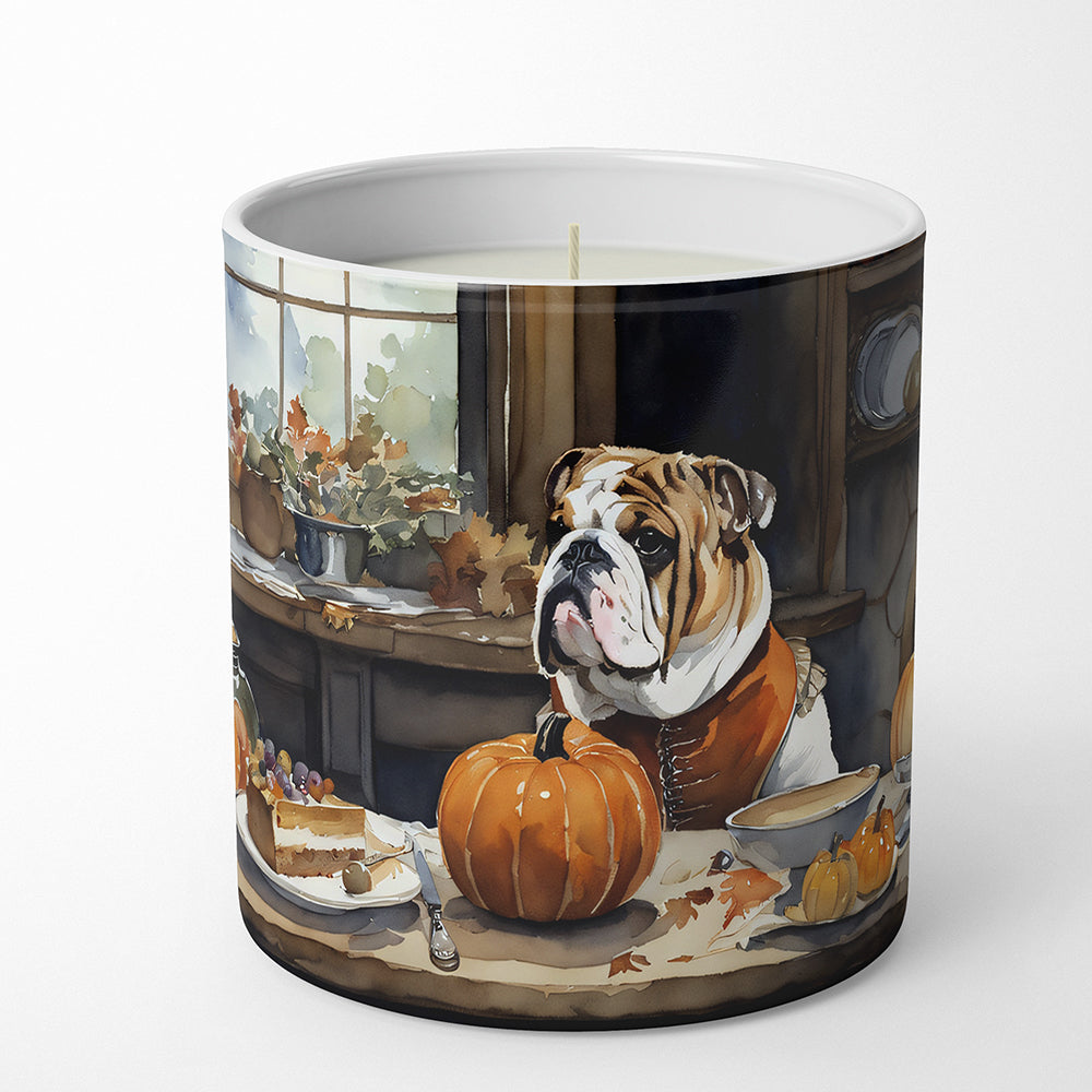 Buy this English Bulldog Fall Kitchen Pumpkins Decorative Soy Candle