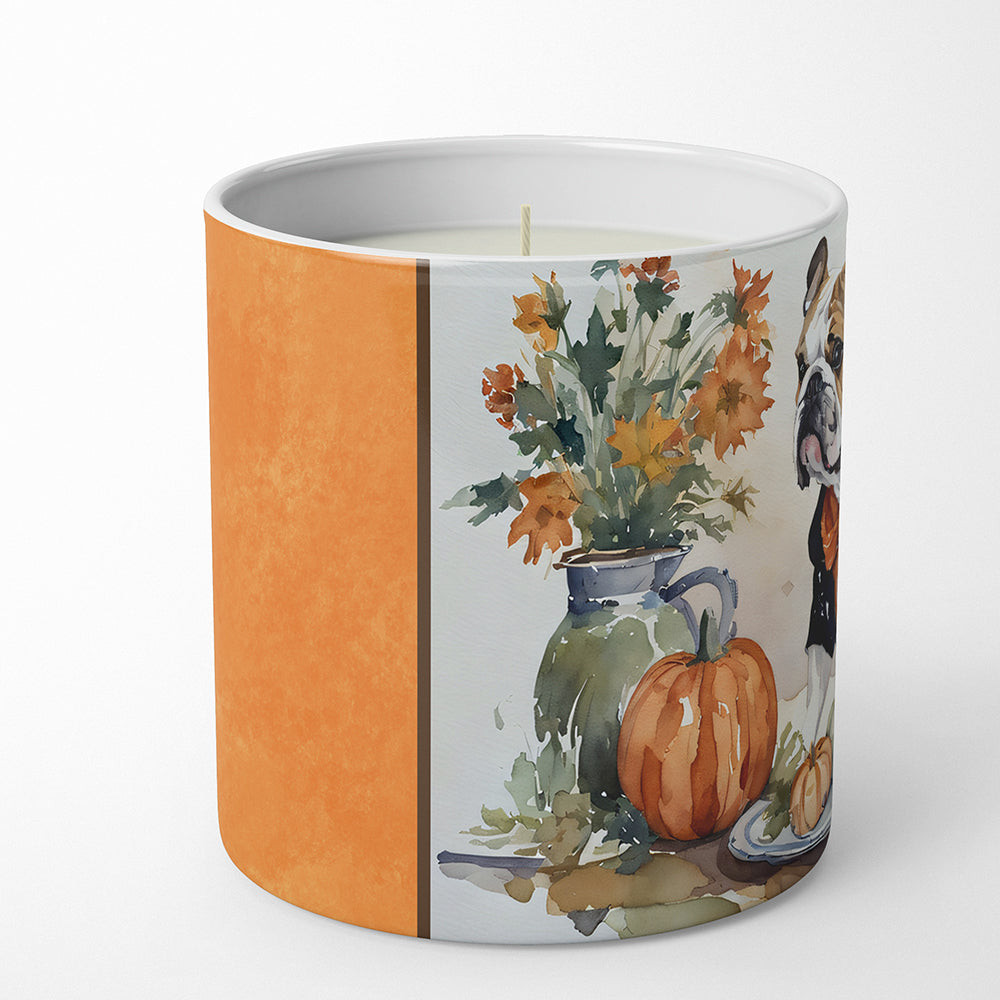 Buy this English Bulldog Fall Kitchen Pumpkins Decorative Soy Candle