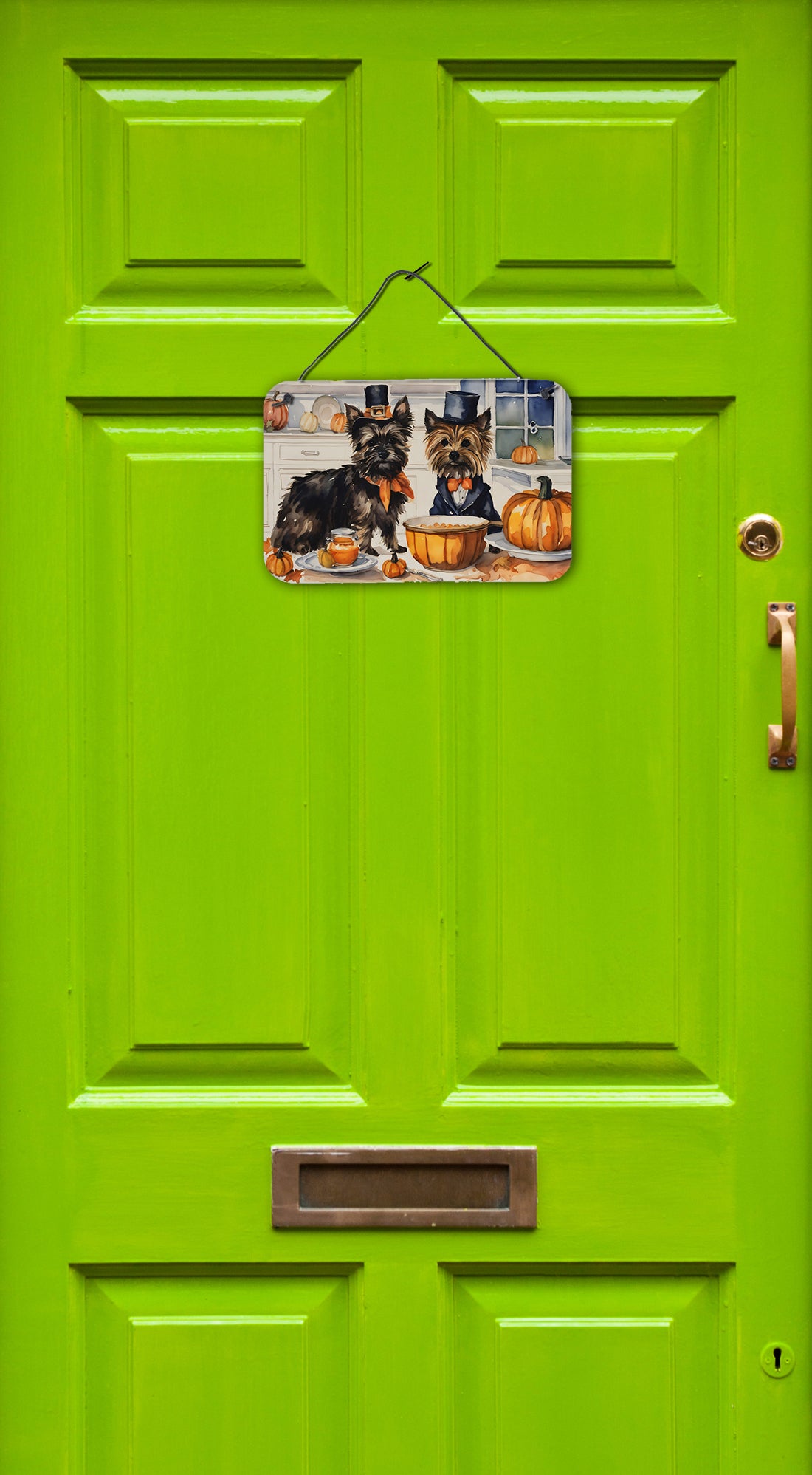 Buy this Cairn Terrier Fall Kitchen Pumpkins Wall or Door Hanging Prints