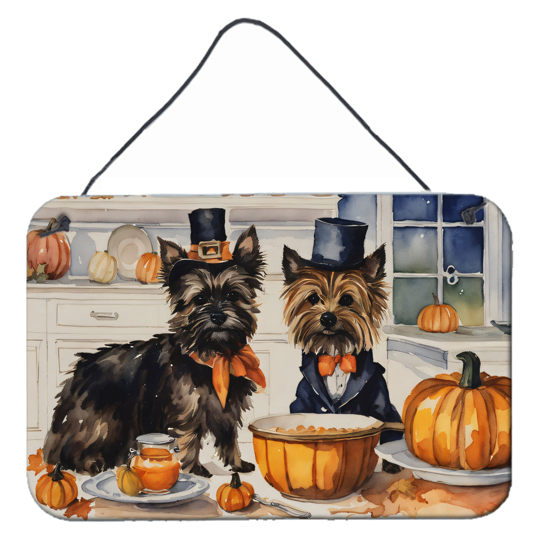 Buy this Cairn Terrier Fall Kitchen Pumpkins Wall or Door Hanging Prints