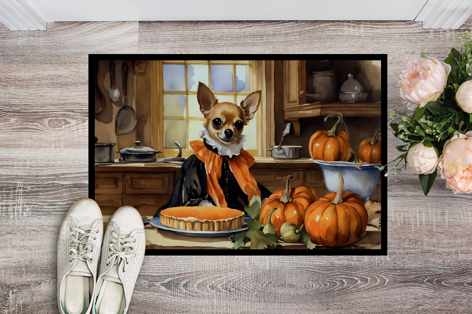 Buy this Chihuahua Fall Kitchen Pumpkins Indoor or Outdoor Mat 24x36