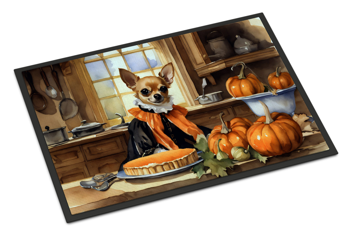 Buy this Chihuahua Fall Kitchen Pumpkins Doormat 18x27