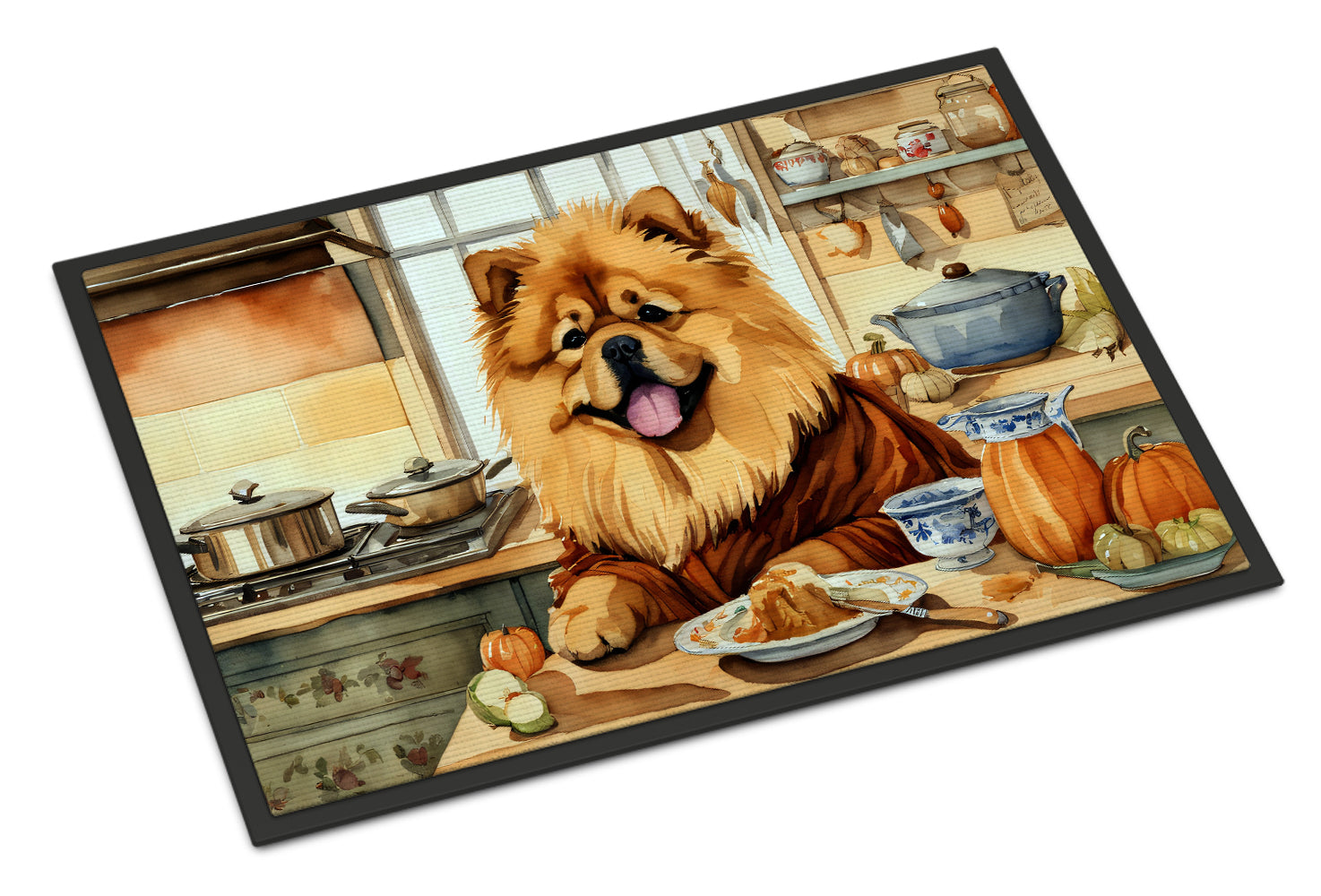 Buy this Chow Chow Fall Kitchen Pumpkins Doormat 18x27