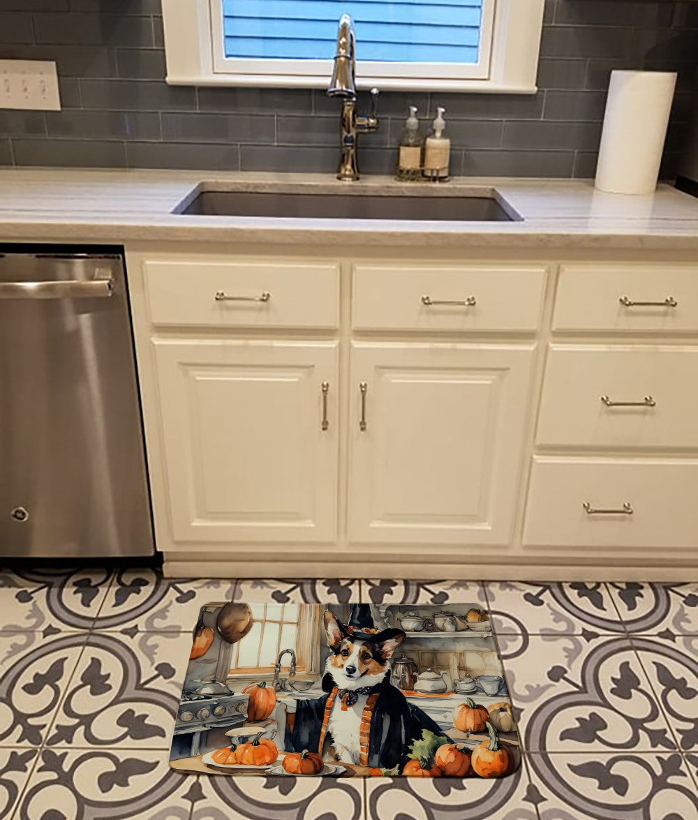 Corgi Fall Kitchen Pumpkins Memory Foam Kitchen Mat  the-store.com.