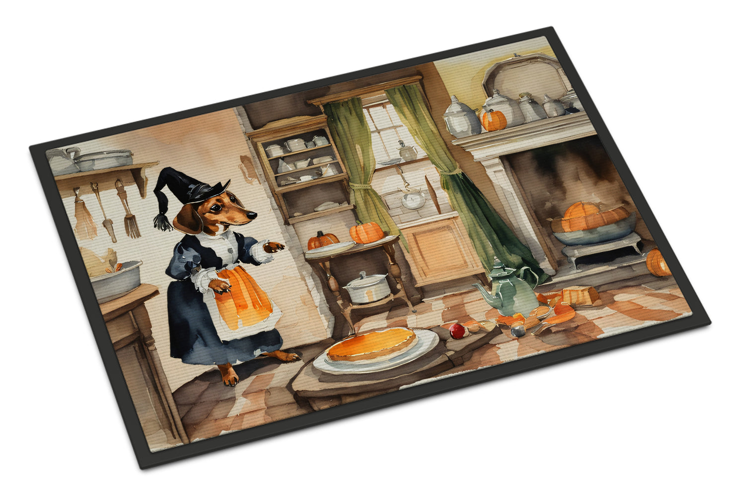 Buy this Dachshund Fall Kitchen Pumpkins Doormat 18x27