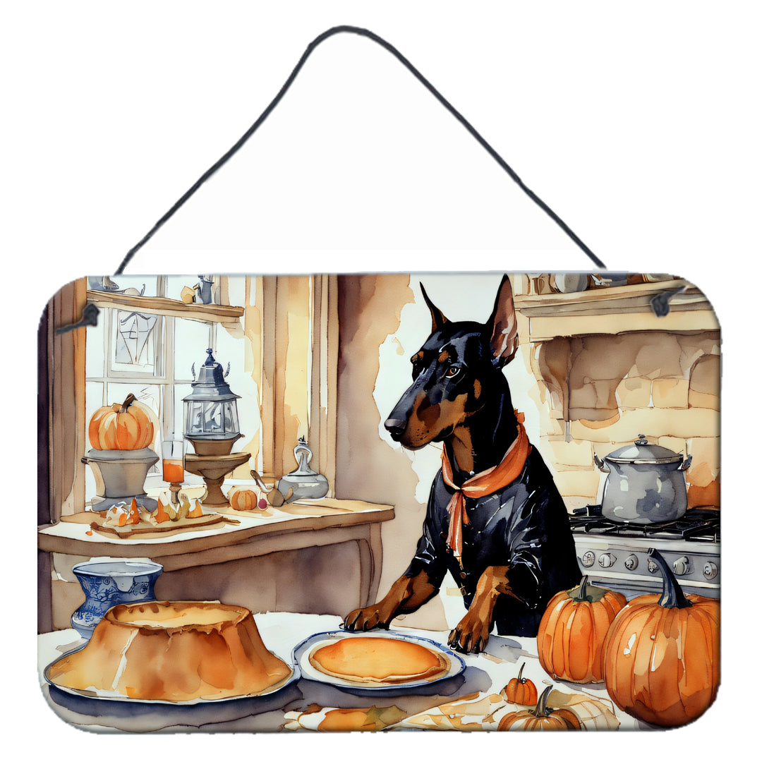 Buy this Doberman Pinscher Fall Kitchen Pumpkins Wall or Door Hanging Prints