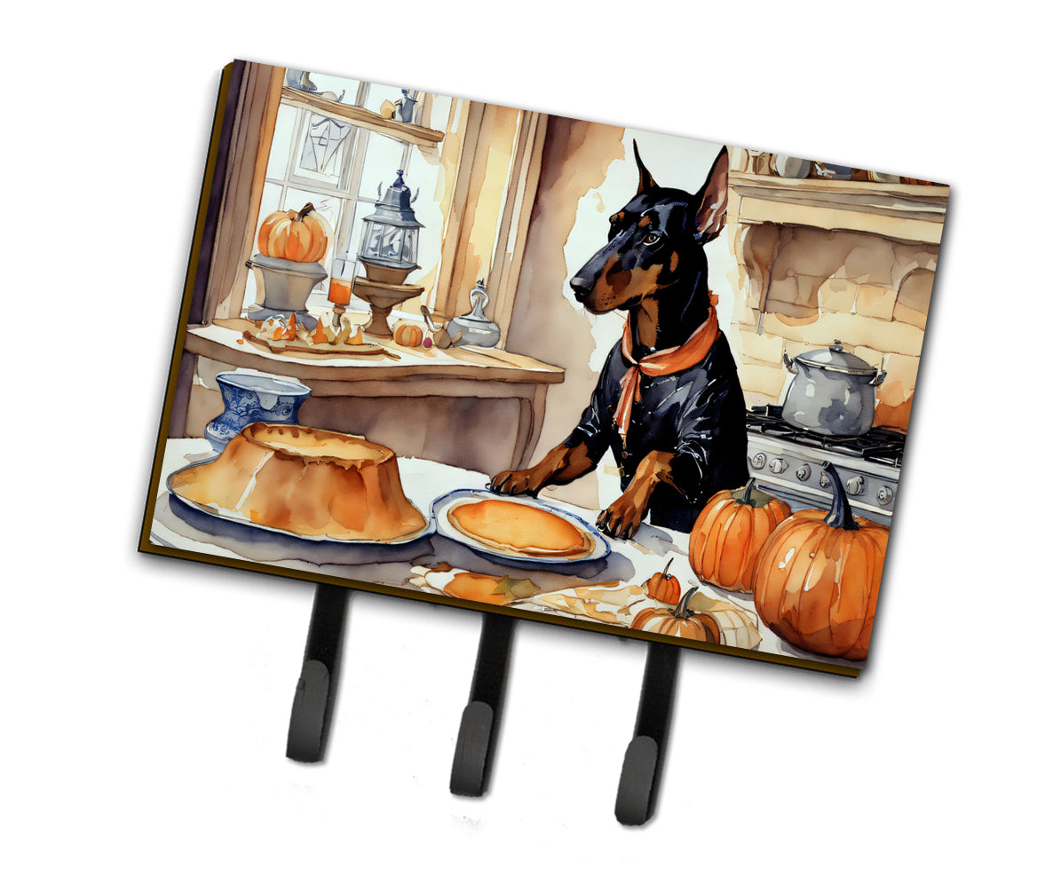 Buy this Doberman Pinscher Fall Kitchen Pumpkins Leash or Key Holder