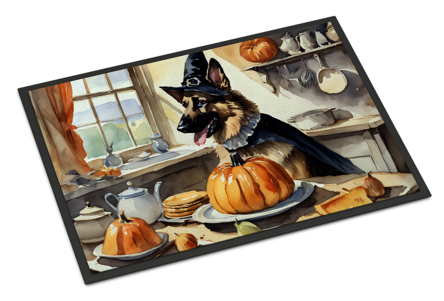 Buy this German Shepherd Fall Kitchen Pumpkins Indoor or Outdoor Mat 24x36