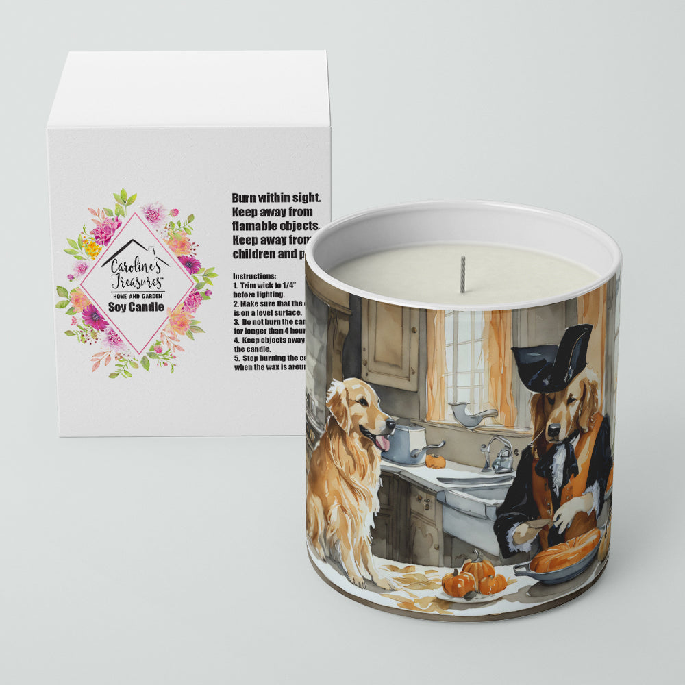 Golden Retriever Fall Kitchen Pumpkins Decorative Soy Candle