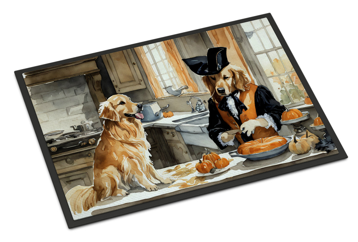 Buy this Golden Retriever Fall Kitchen Pumpkins Doormat 18x27