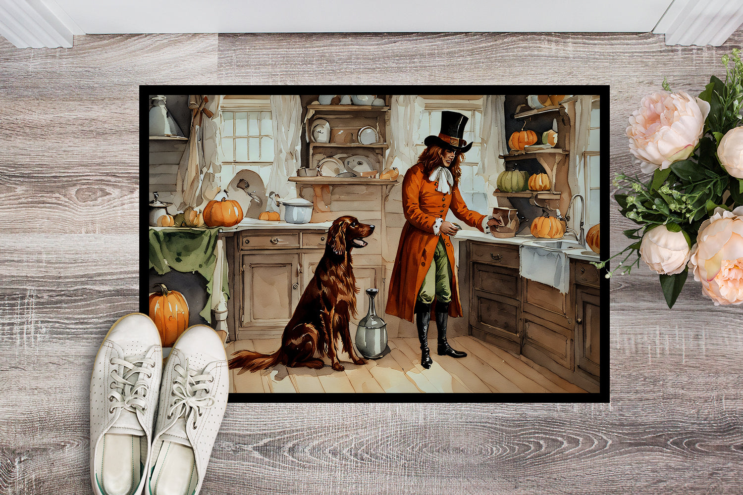 Buy this Irish Setter Fall Kitchen Pumpkins Doormat 18x27