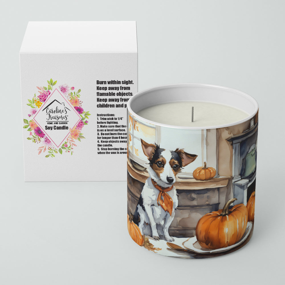 Jack Russell Terrier Fall Kitchen Pumpkins Decorative Soy Candle