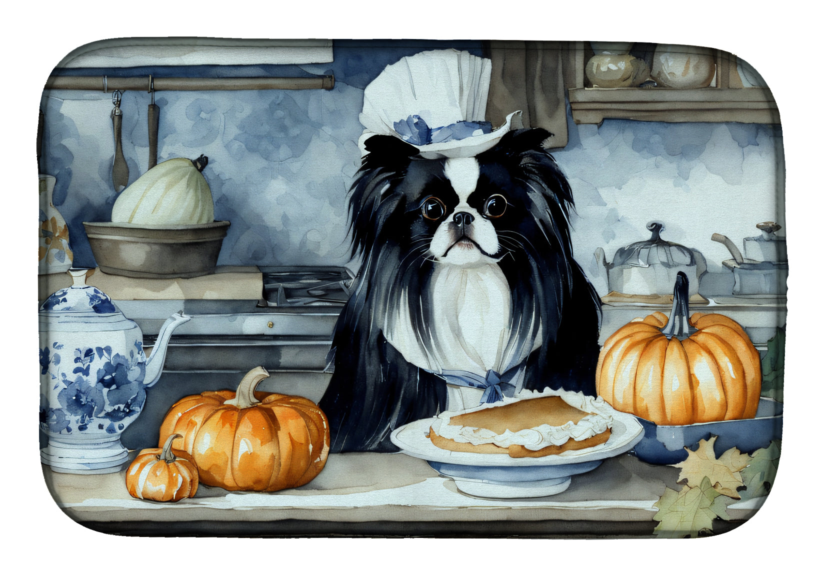 Buy this Japanese Chin Fall Kitchen Pumpkins Dish Drying Mat