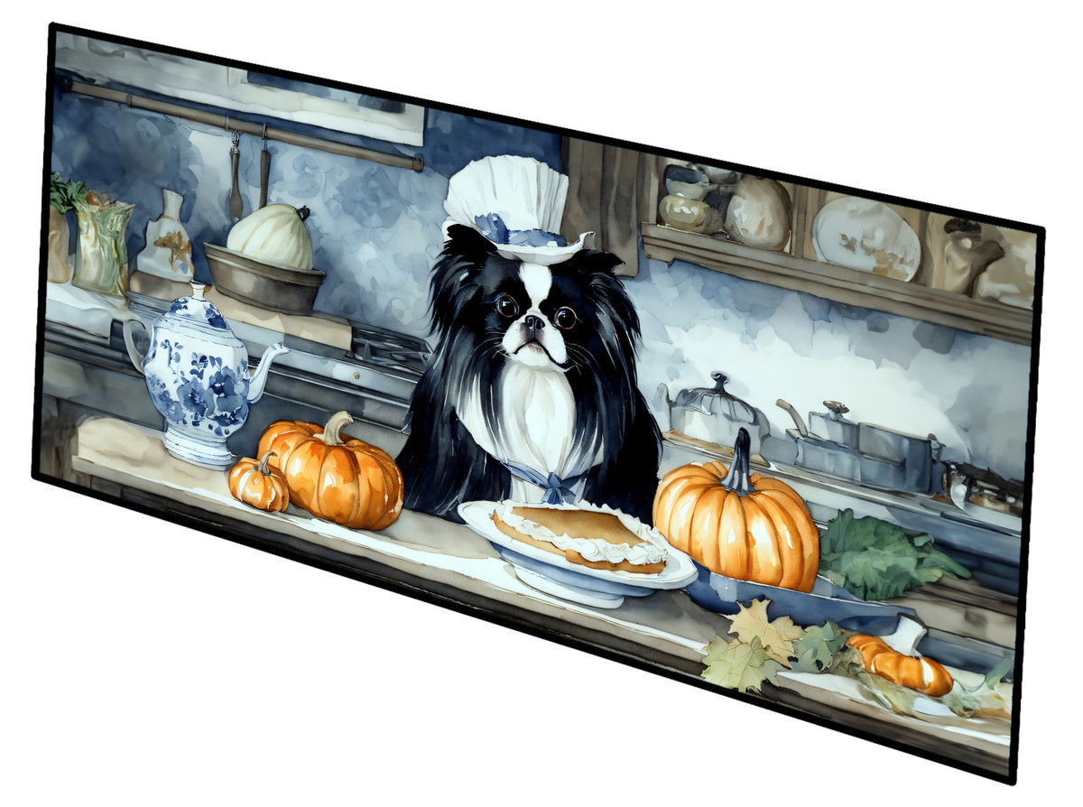 Buy this Japanese Chin Fall Kitchen Pumpkins Runner Mat 28x58