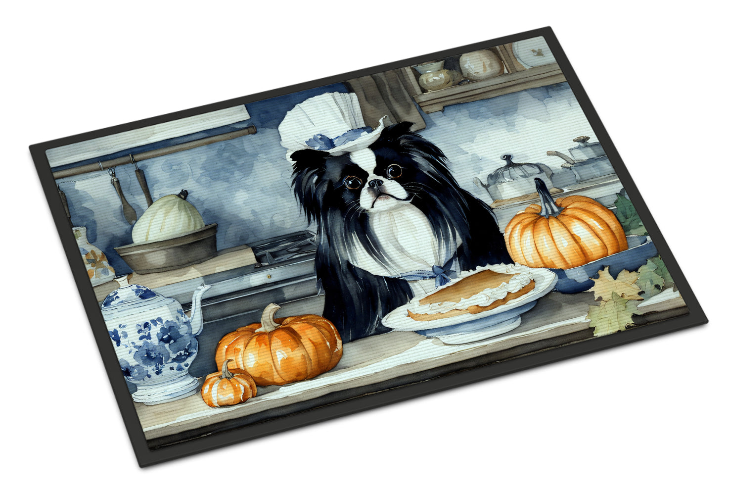 Buy this Japanese Chin Fall Kitchen Pumpkins Indoor or Outdoor Mat 24x36