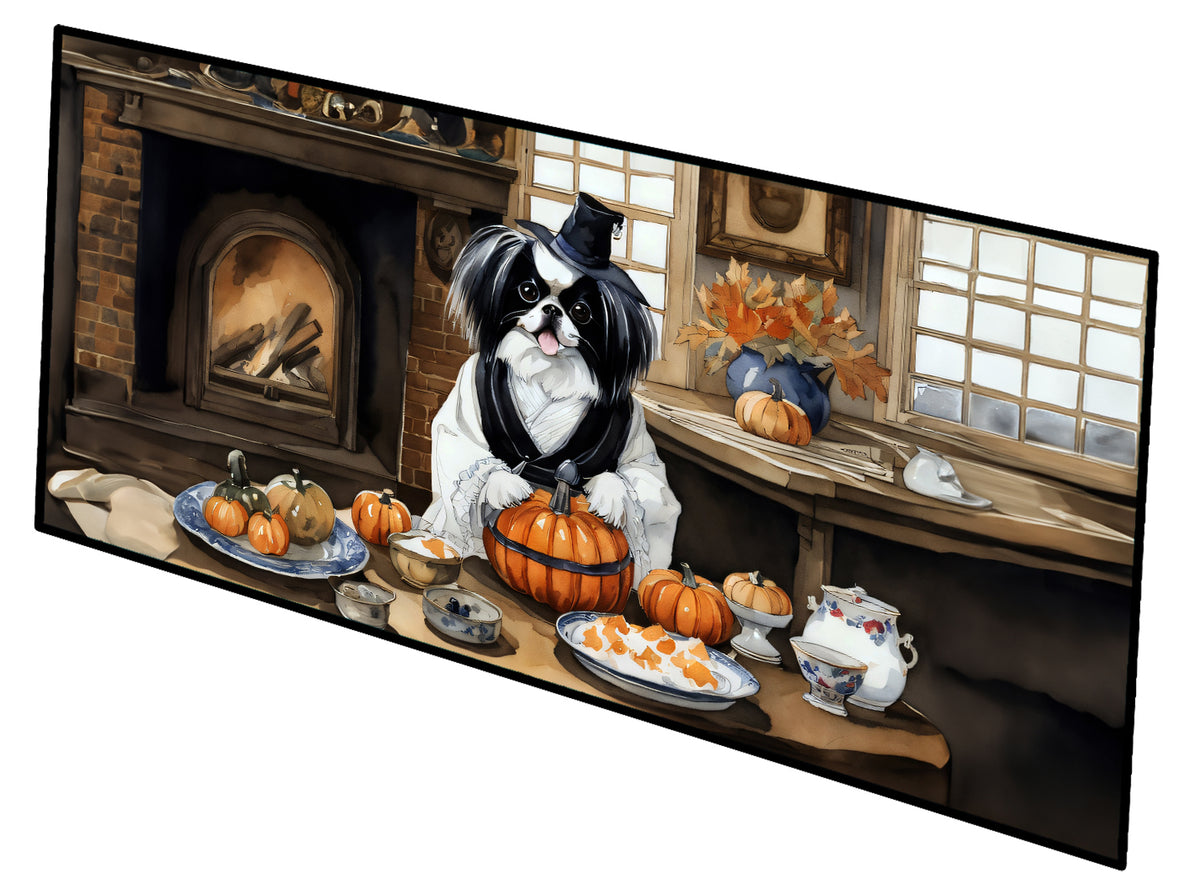 Buy this Japanese Chin Fall Kitchen Pumpkins Runner Mat 28x58