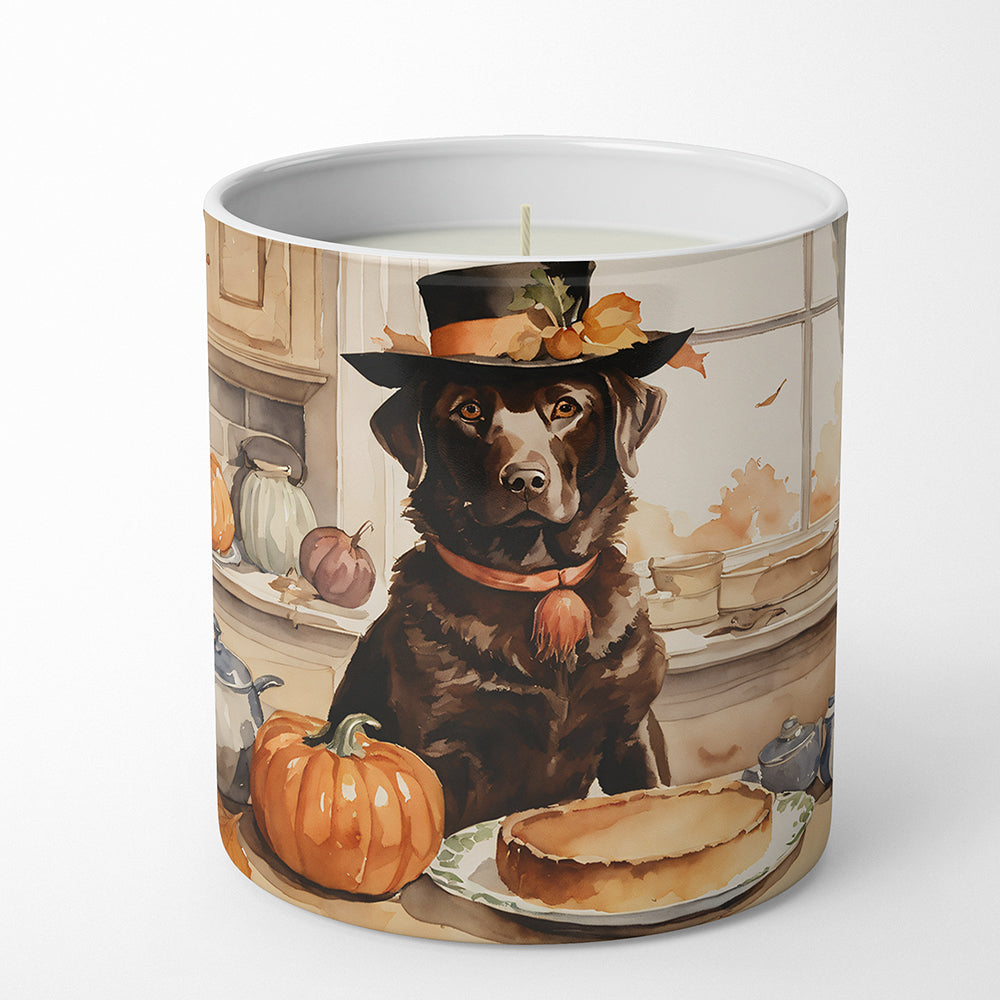 Chocolate Lab Fall Kitchen Pumpkins Decorative Soy Candle