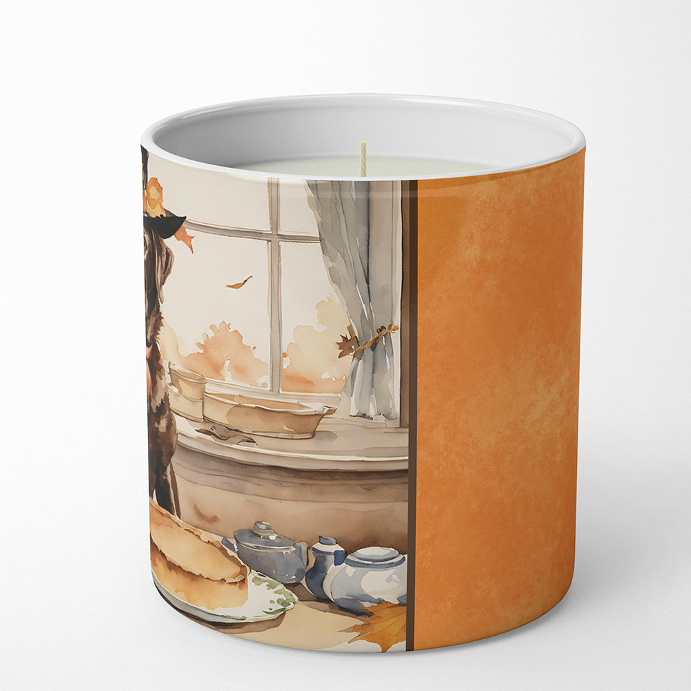 Chocolate Lab Fall Kitchen Pumpkins Decorative Soy Candle