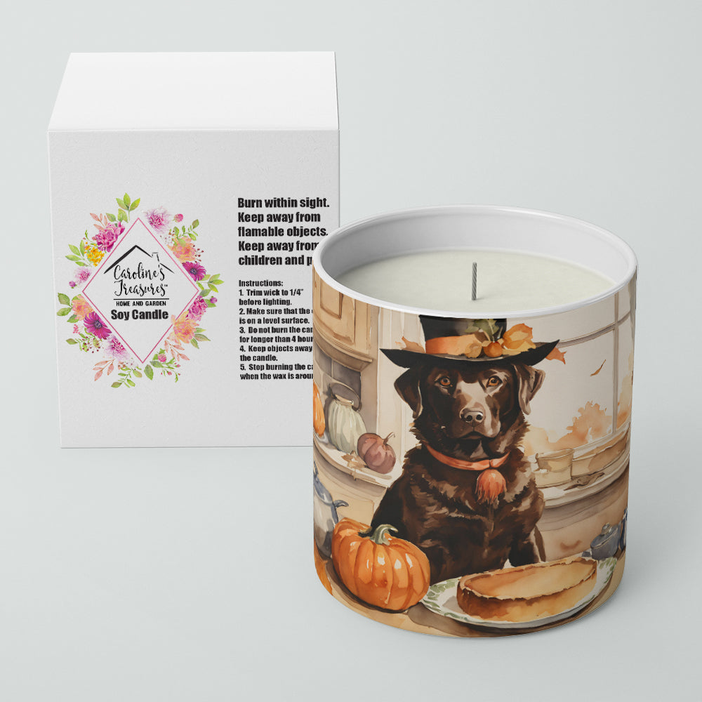 Chocolate Lab Fall Kitchen Pumpkins Decorative Soy Candle  the-store.com.