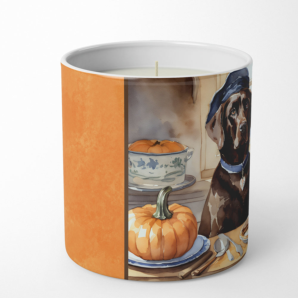 Chocolate Lab Fall Kitchen Pumpkins Decorative Soy Candle