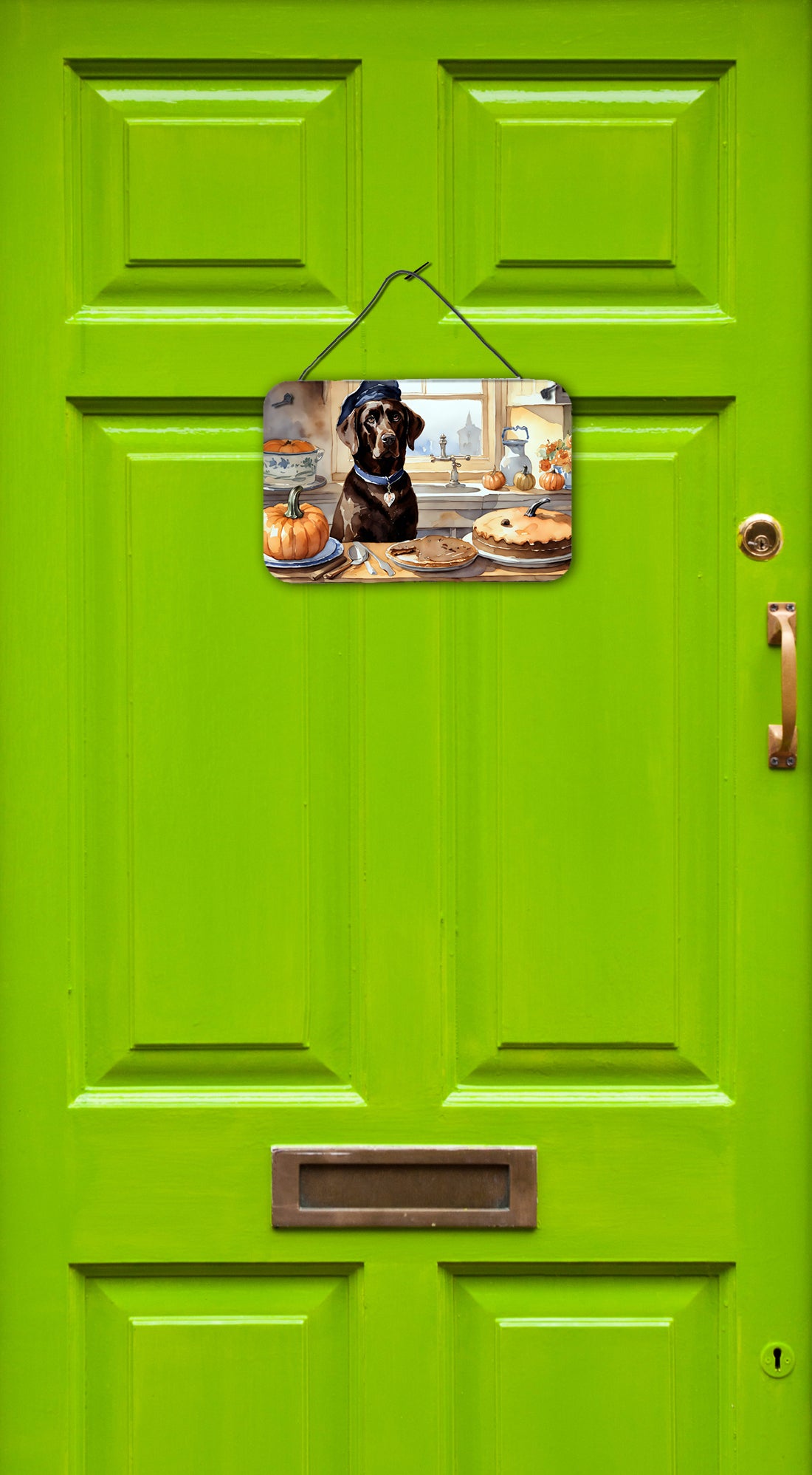 Chocolate Lab Fall Kitchen Pumpkins Wall or Door Hanging Prints  the-store.com.